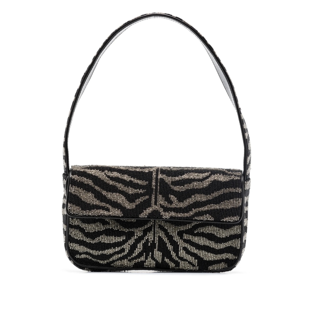 Tommy beaded-zebra pattern shoulder bag