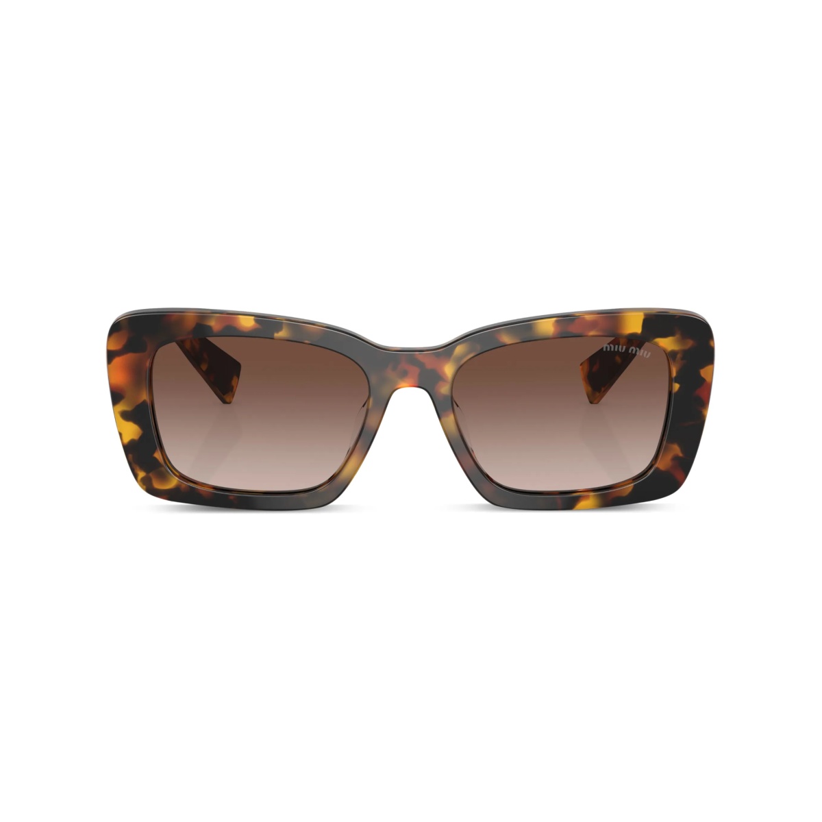 tortoiseshell-effect square-frame sunglasses