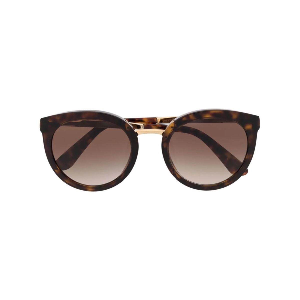 tortoiseshell round-frame sunglasses
