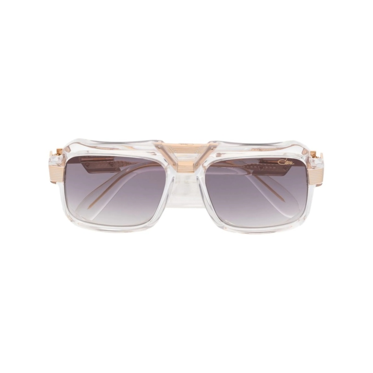 transparent-design frame sunglasses