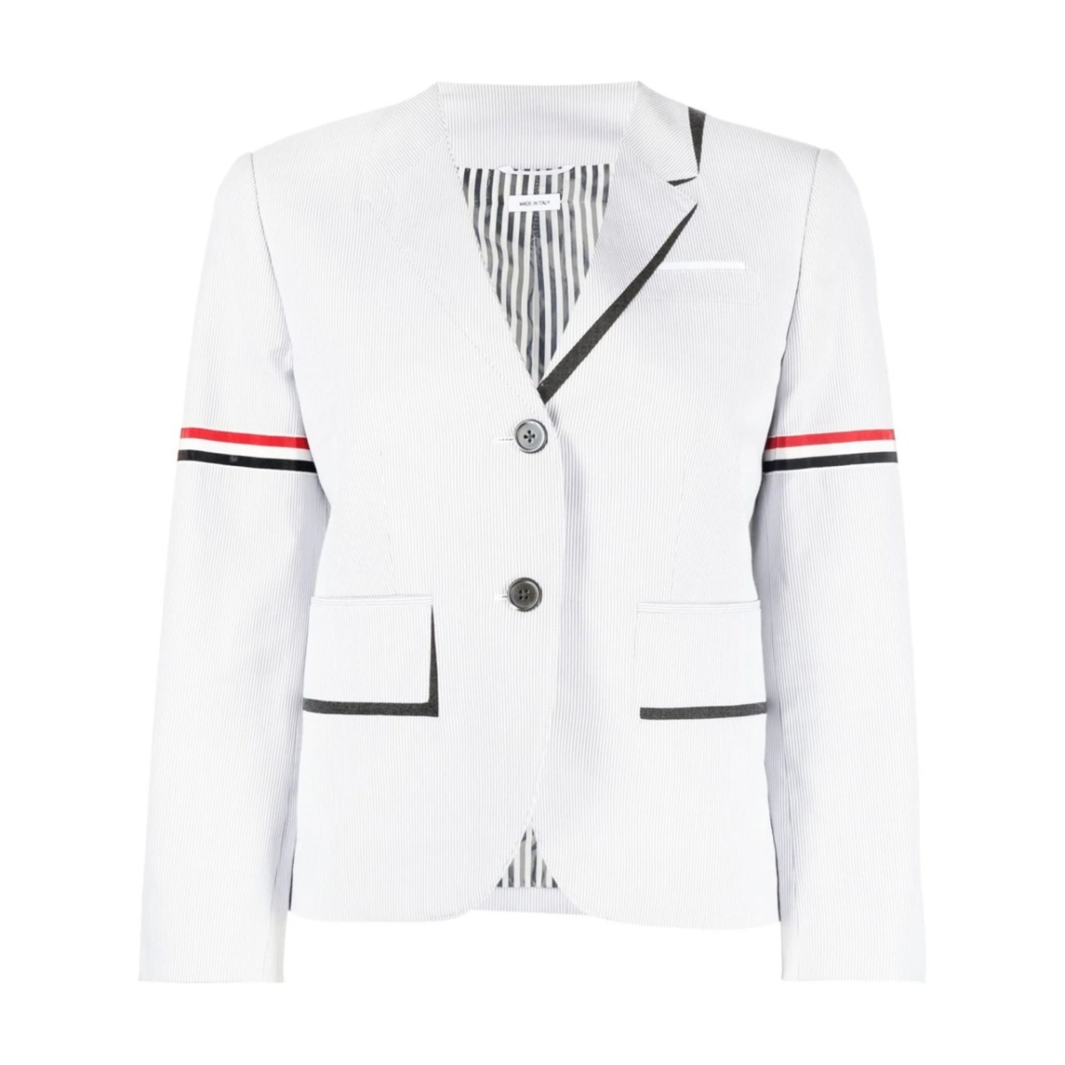 trompe l'oeil striped blazer