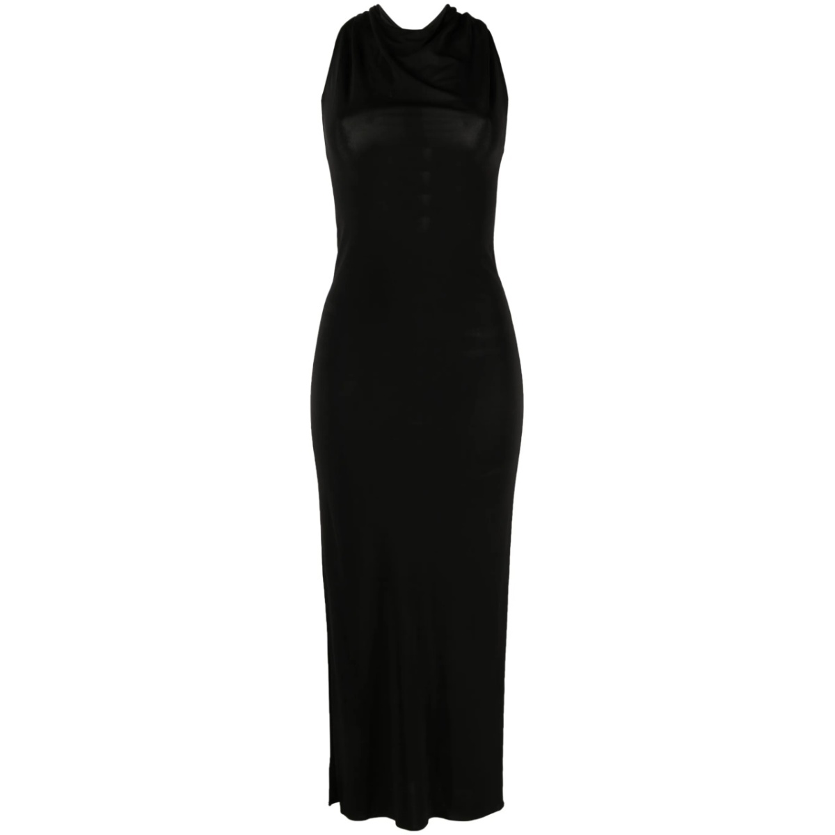 twisted-racerback lightweight midi dress