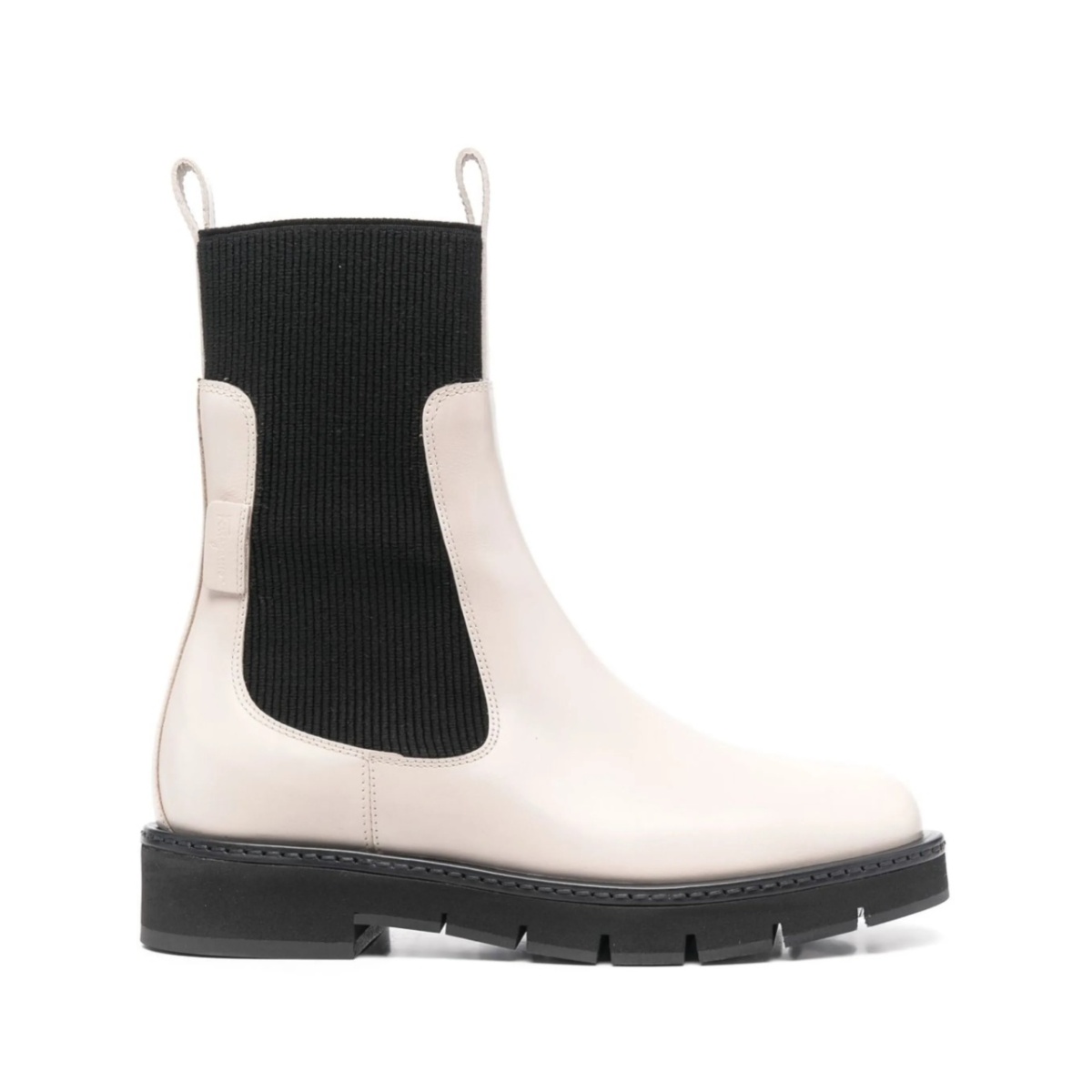 two-tone pull-on boots