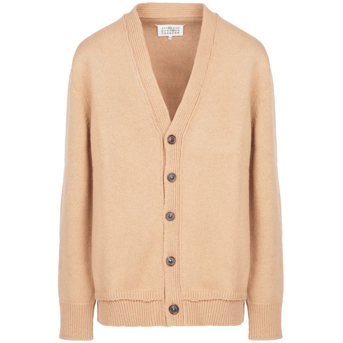 V-neck elbow-patch cardigan