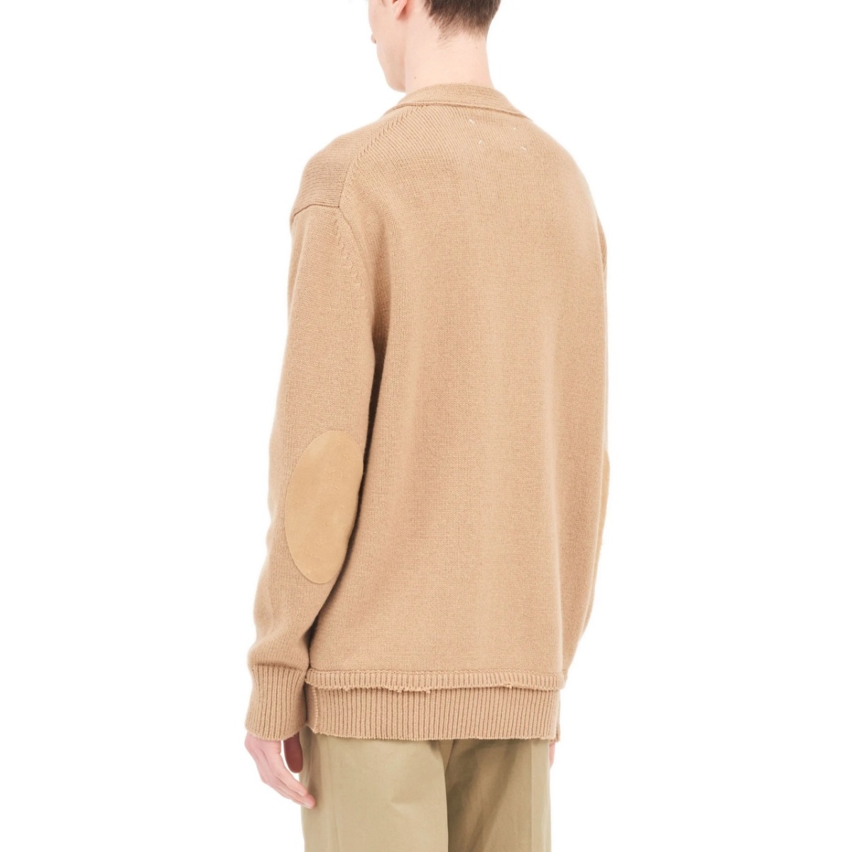 V-neck elbow-patch cardigan - Img 5