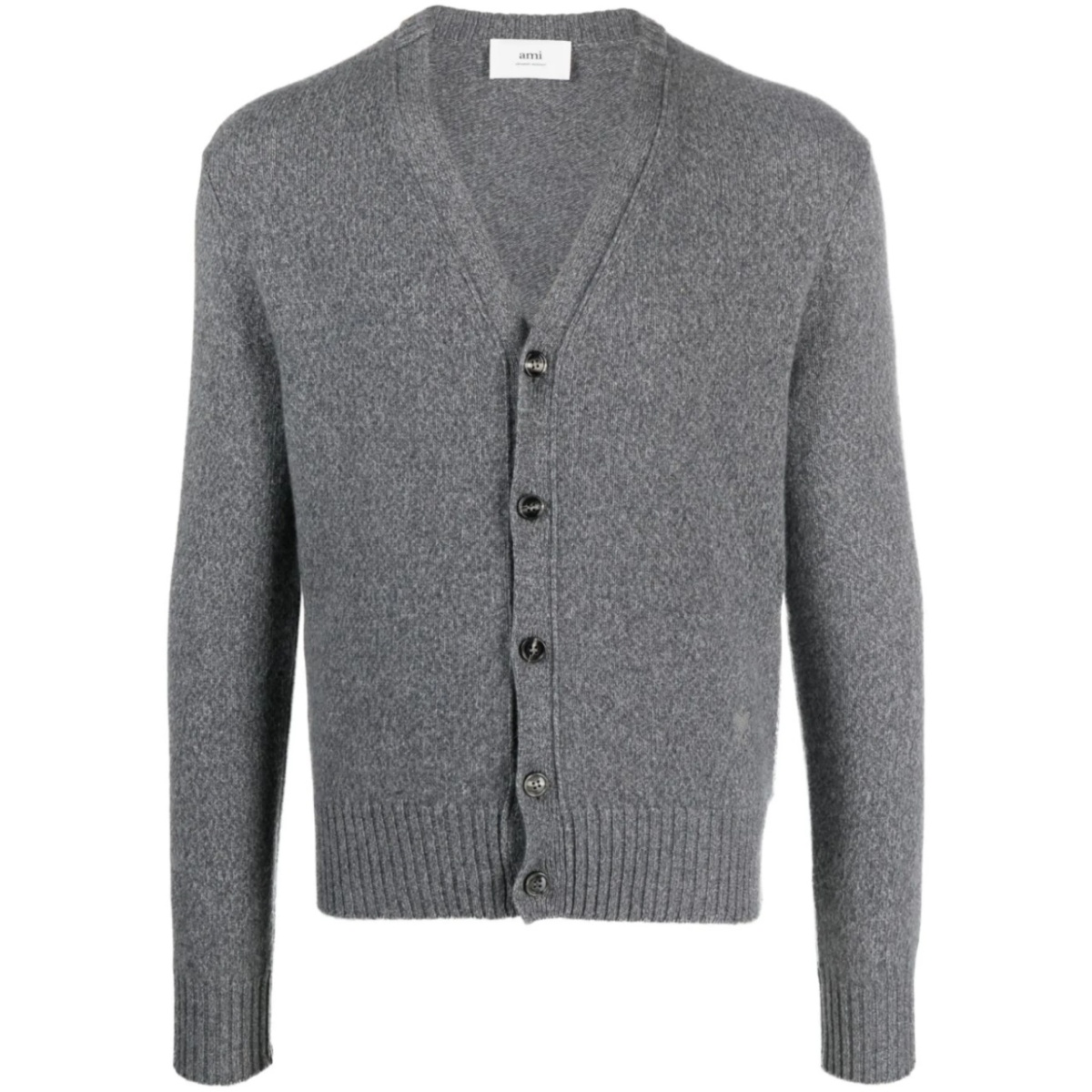 V-neck knit cardigan