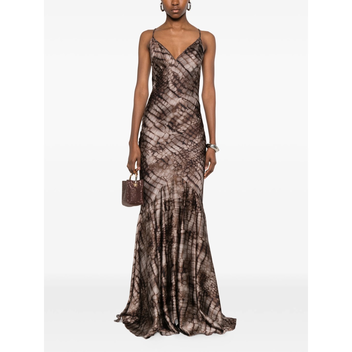 V-neck printed maxi dress - Img 2