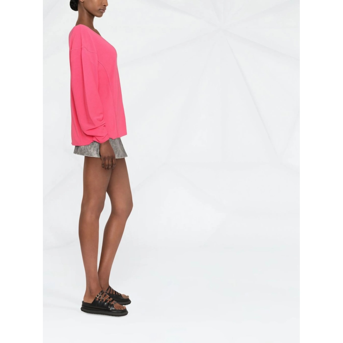 V-neck puff-sleeve jumper - Img 3