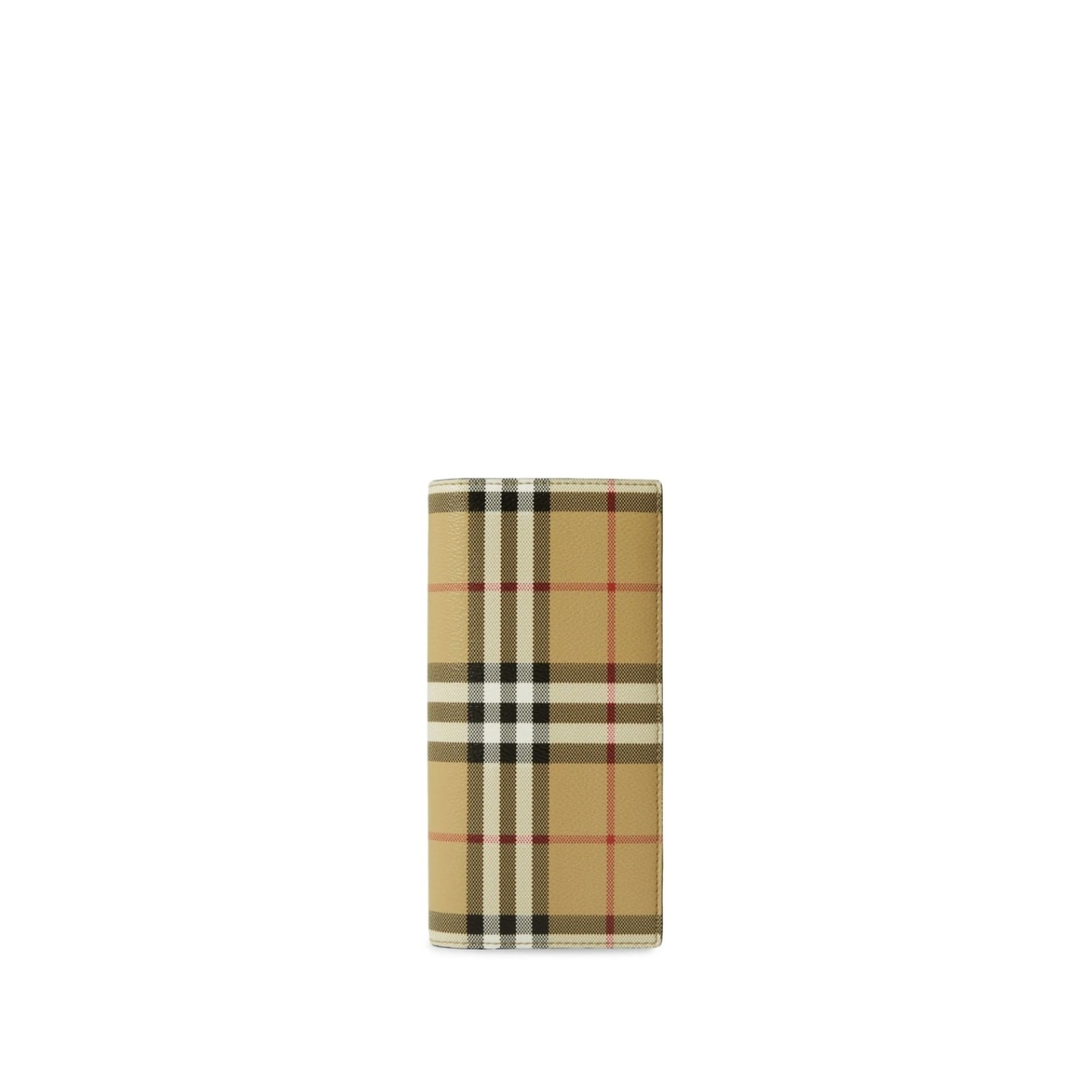 Vintage check leather wallet