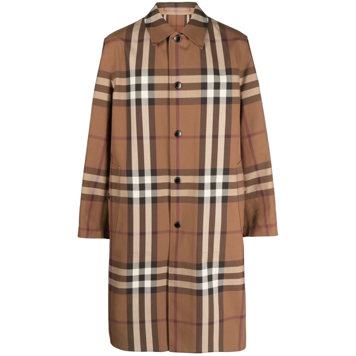 Vintage Check-pattern cotton coat