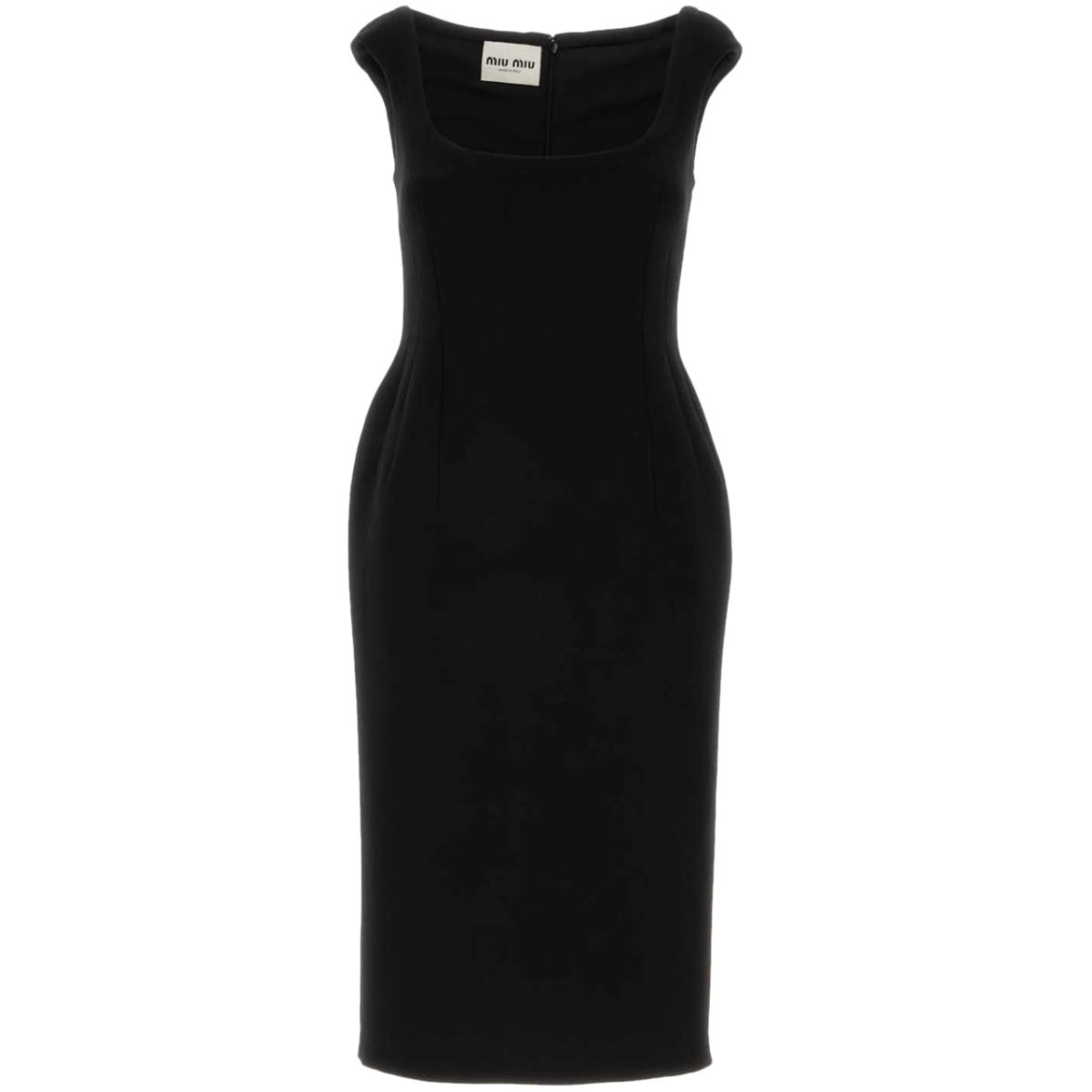 virgin wool midi dress
