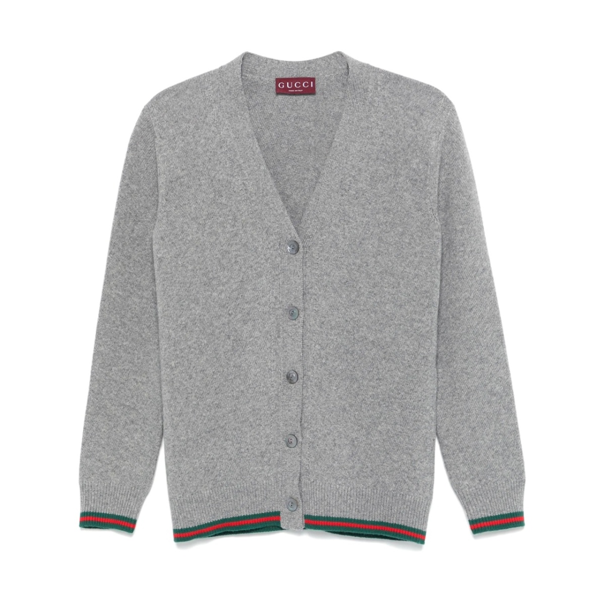 Web-stripe cardigan