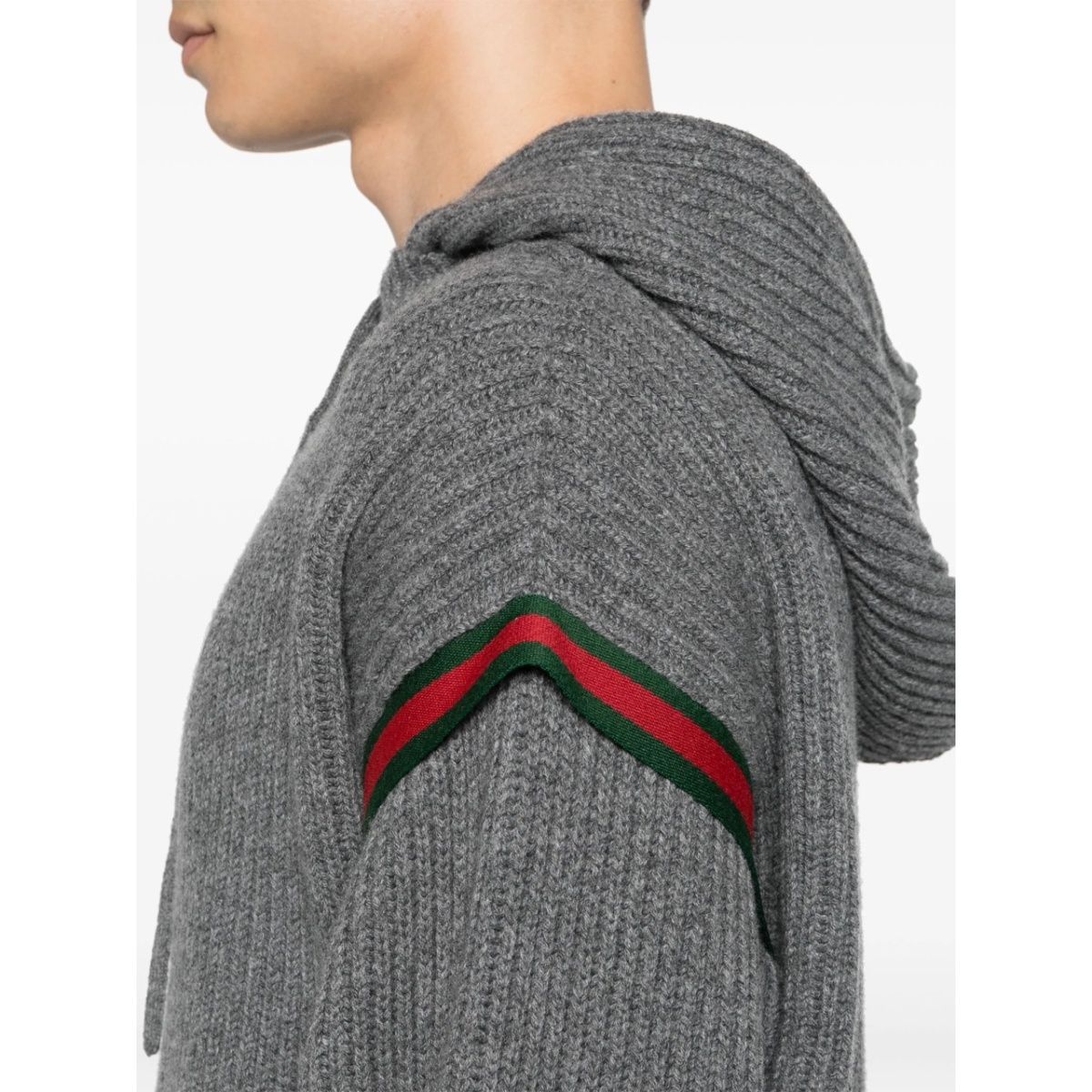 Web-stripe ribbed hoodie - Img 5