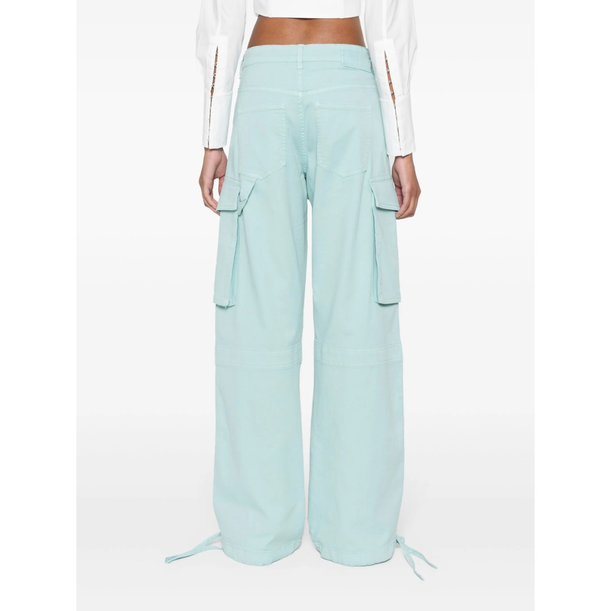 wide-leg cargo trousers - Img 4