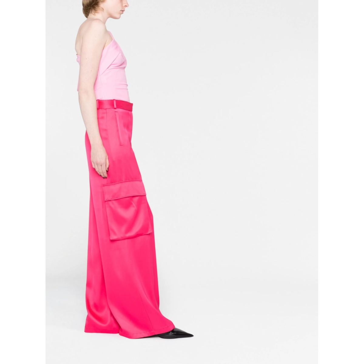 wide-leg cargo trousers - Img 4