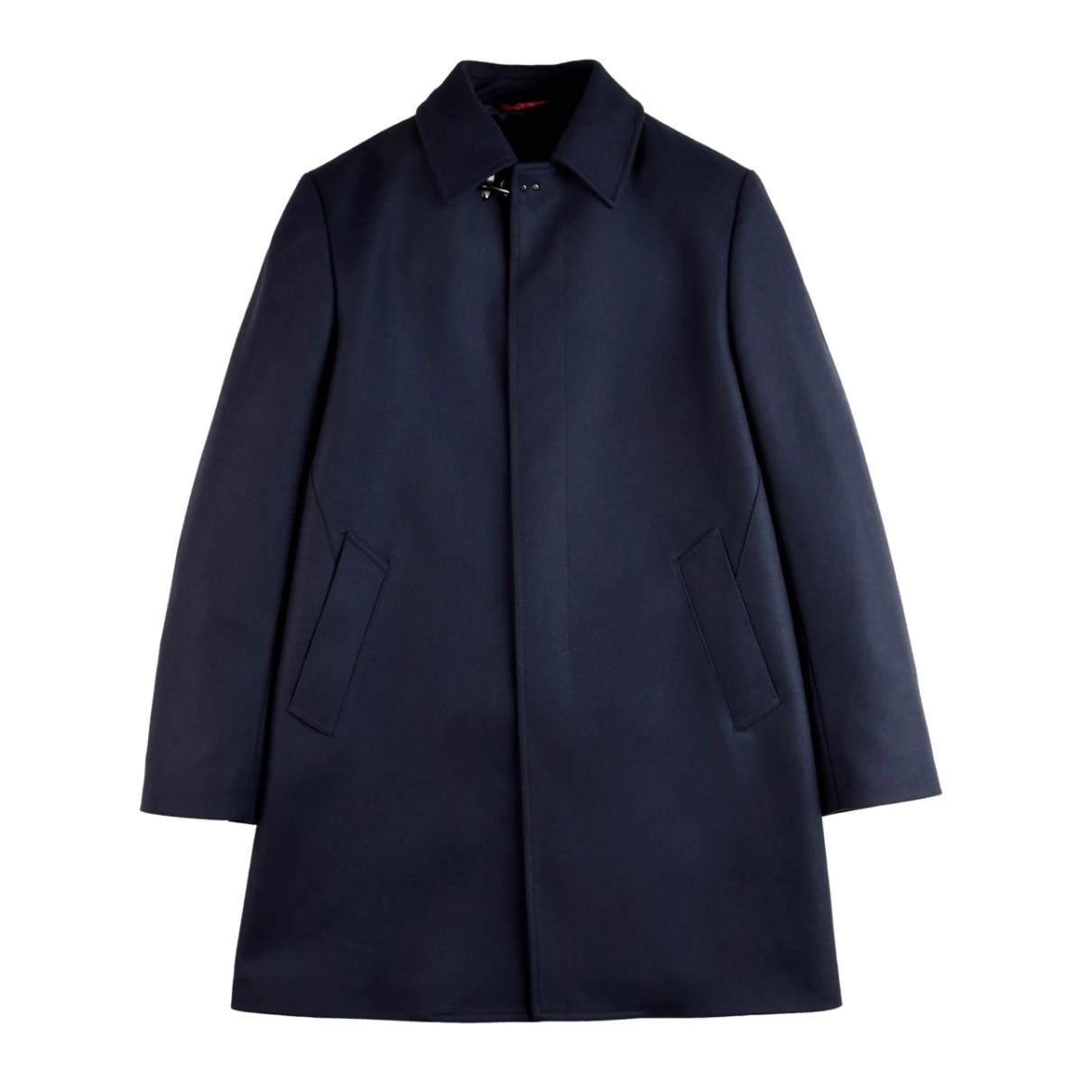 wool-cashmere single-breasted coat