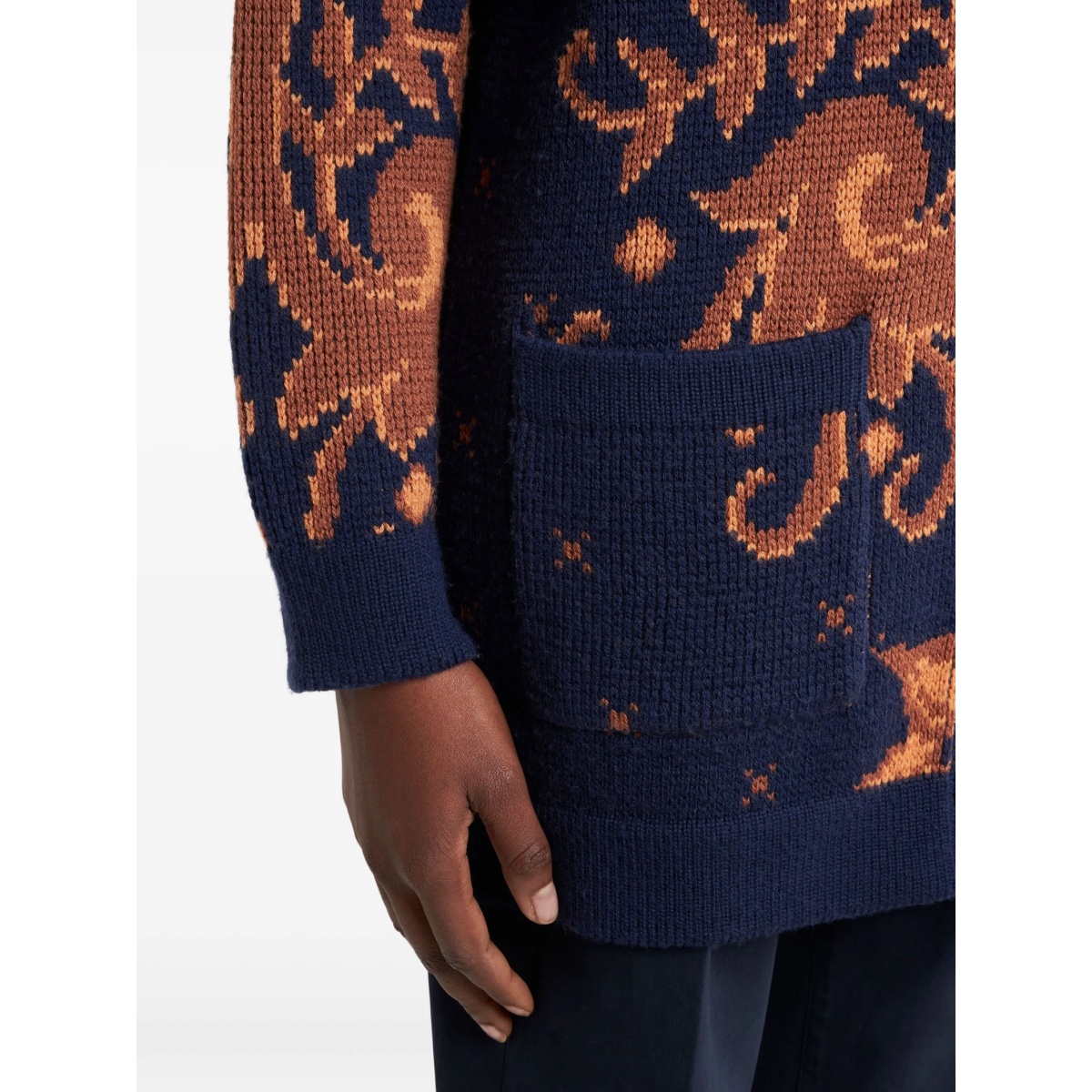 wool jacquard cardigan - Img 4
