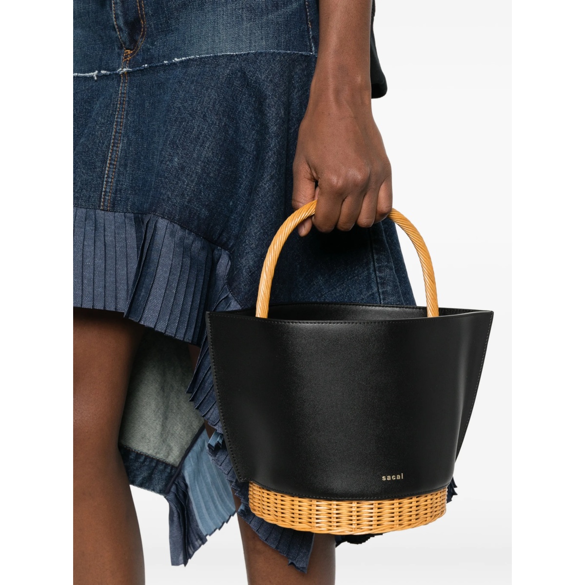 woven handle bucket bag - Img 2
