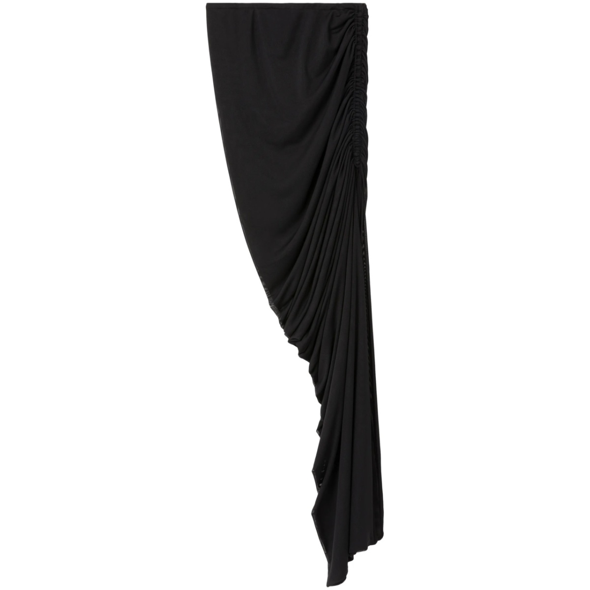 x Ester Manas ruched-detailed side-slit skirt