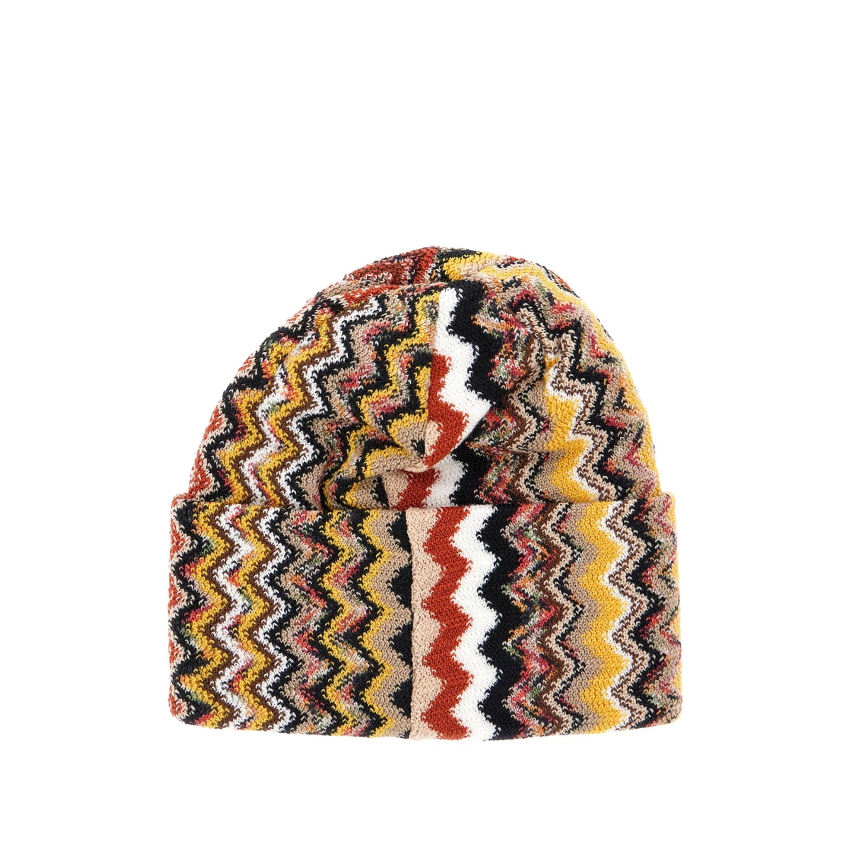 zigzag knitted beanie