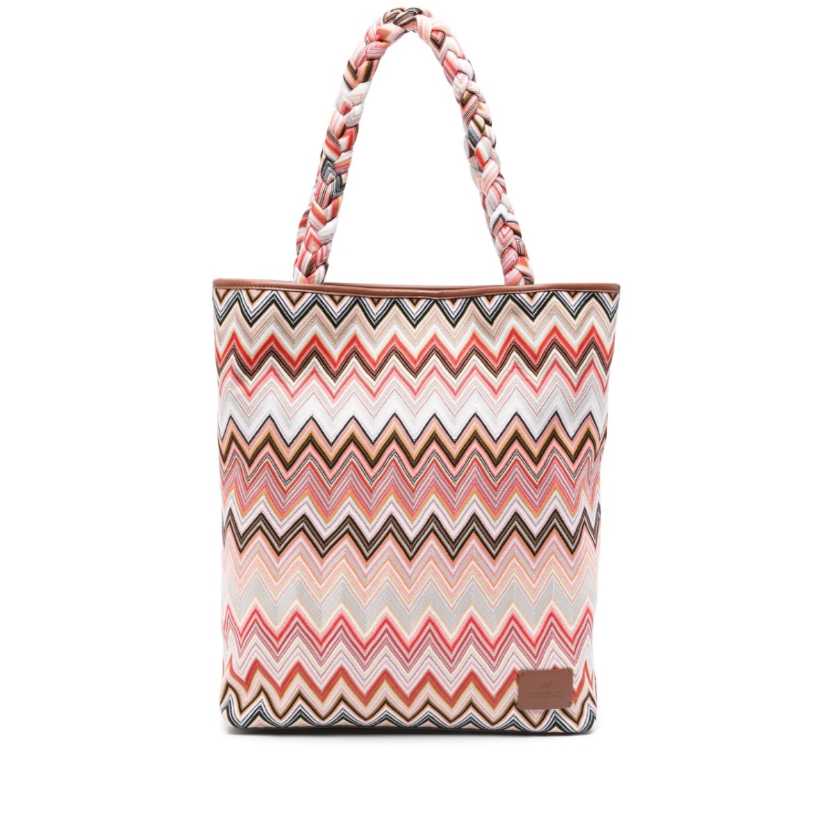zigzag-woven tote bag