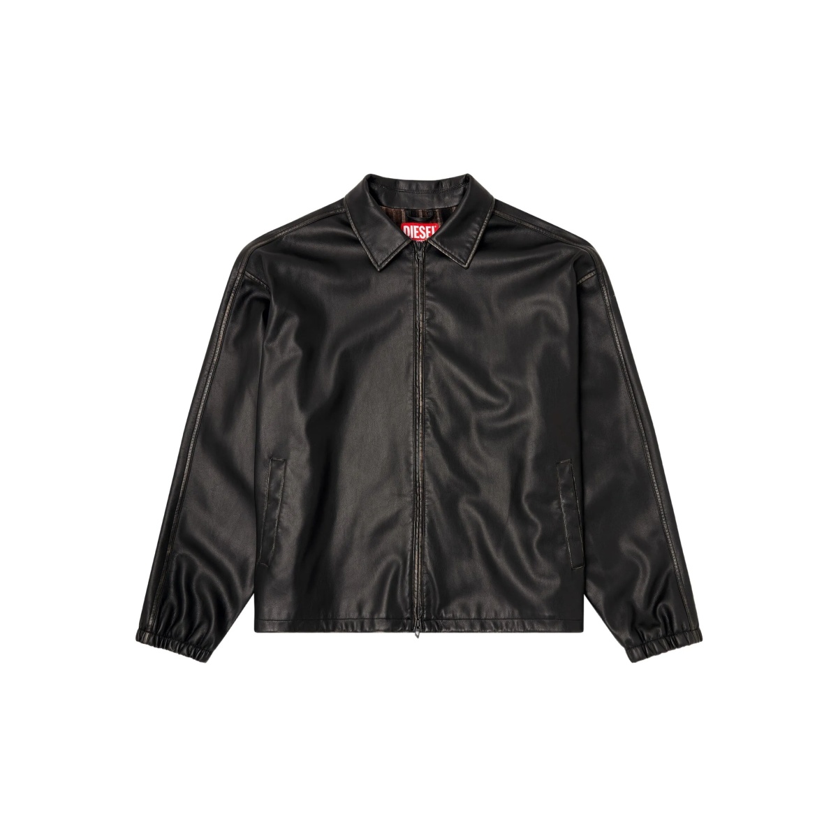 zip-front panelled jacket