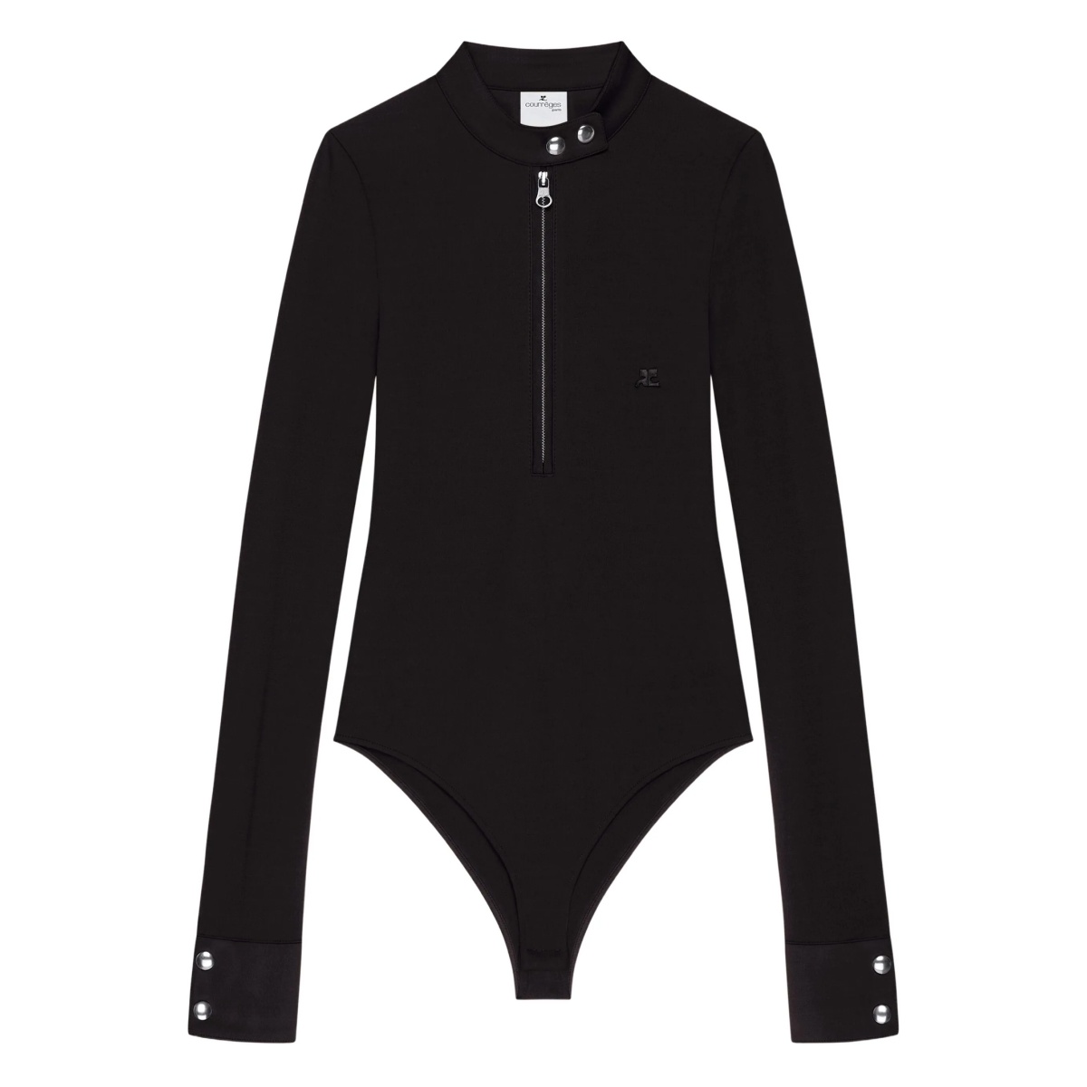 zip-up long-sleeve bodysuit