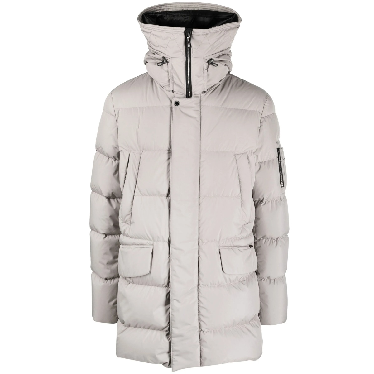 zip-up padded down jacket