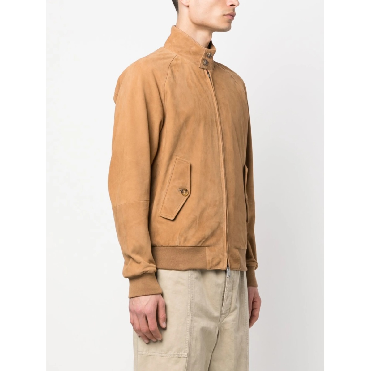zip-up suede leather jacket - Img 3