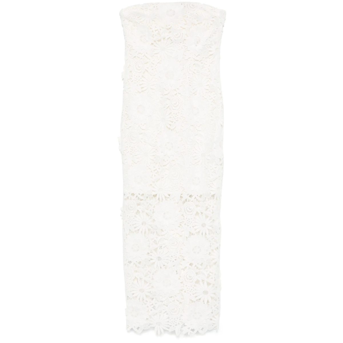 3D lace midi dress
