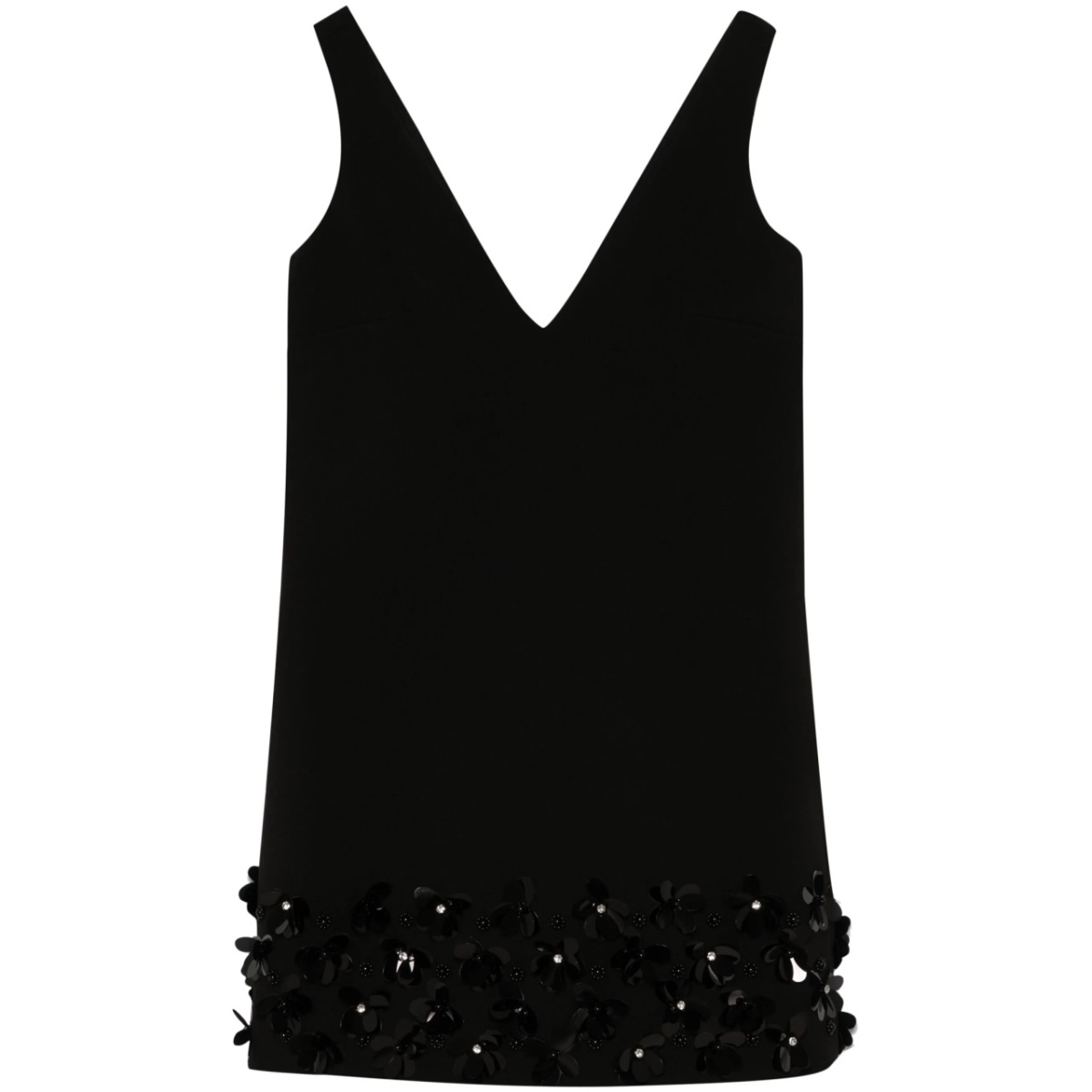 3D-sequins crepe mini dress