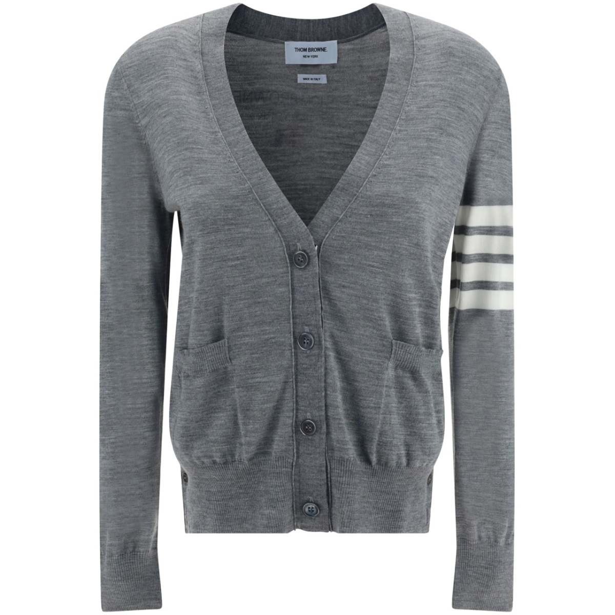 4-Bar wool cardigan