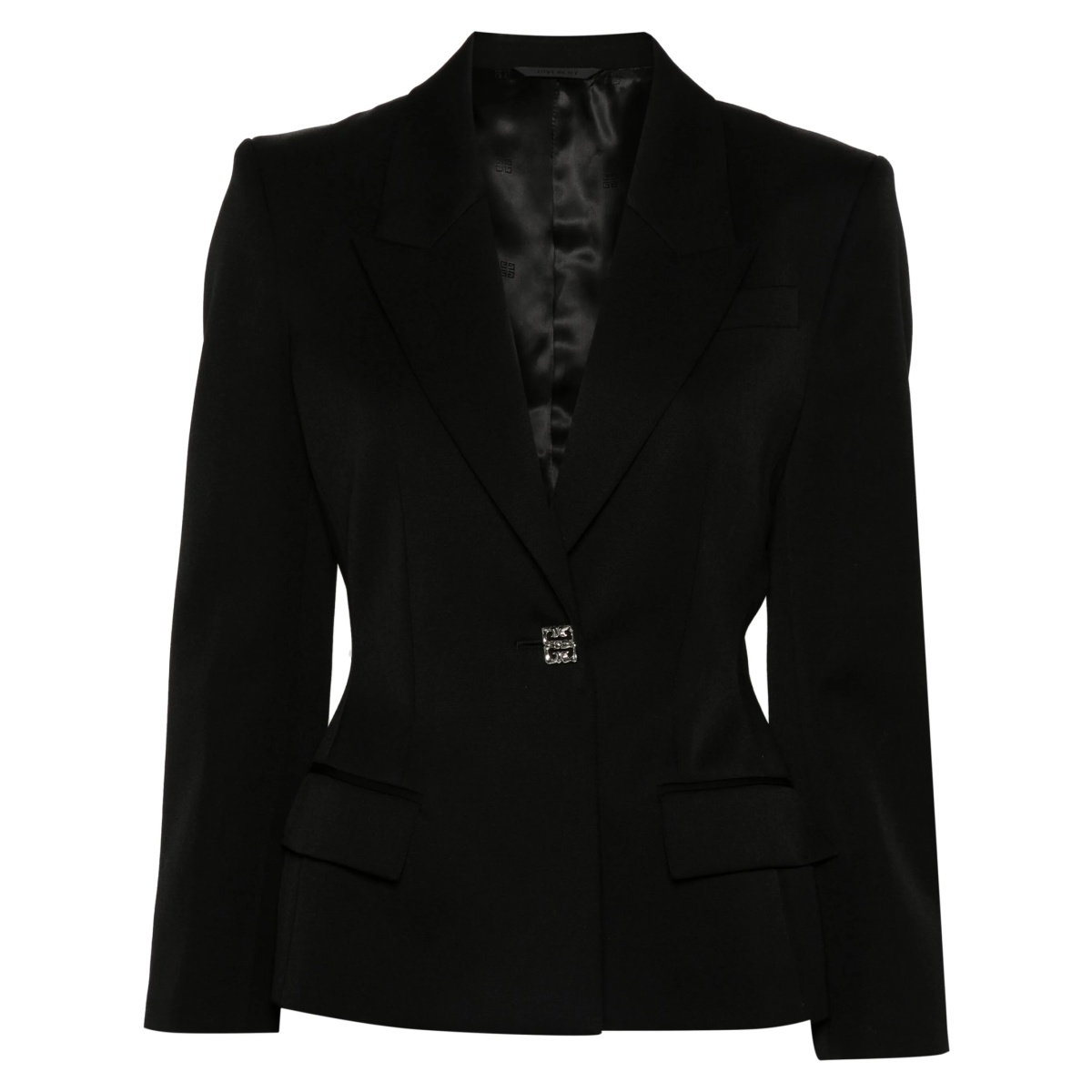 4G Liquid-button wool blazer