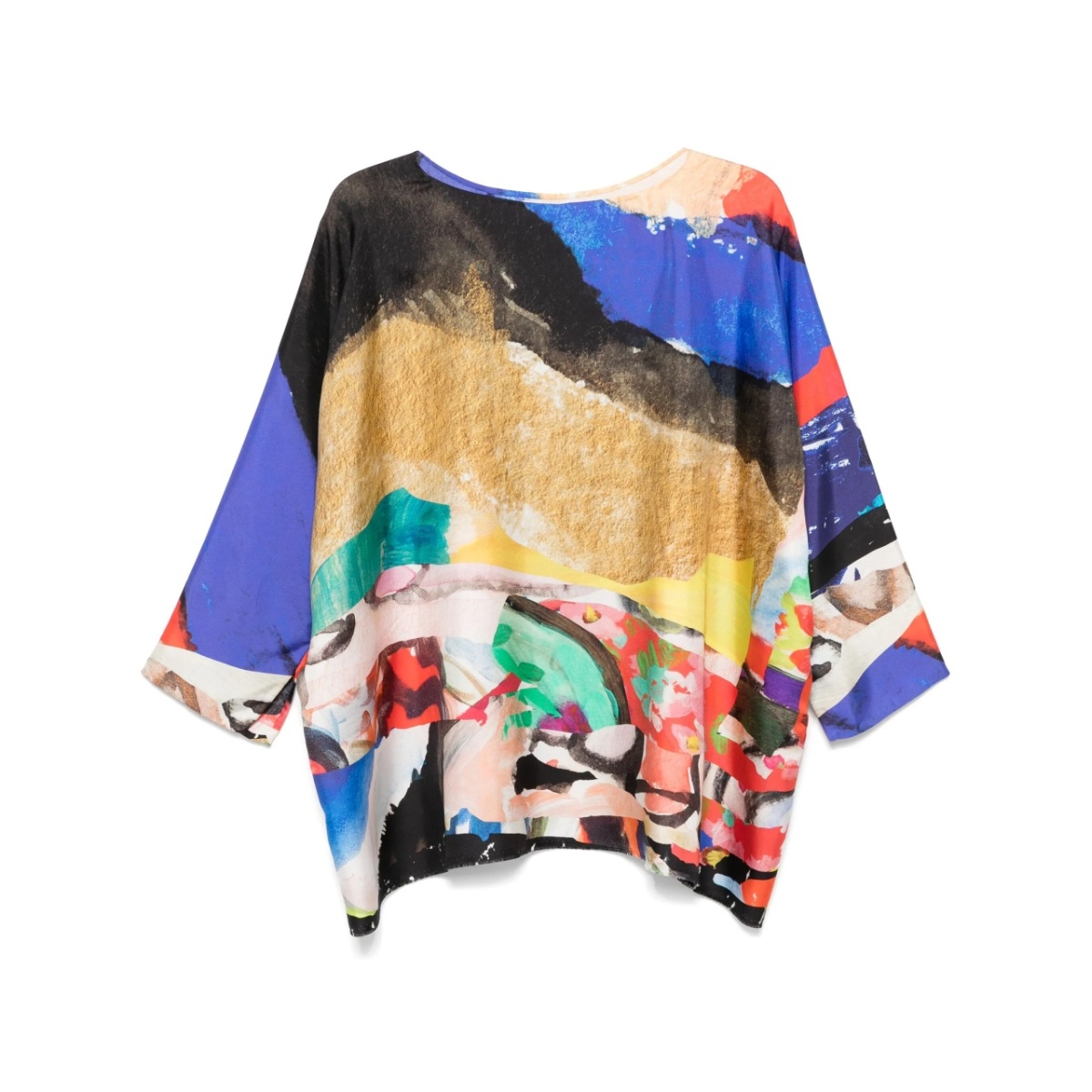 abstract-print blouse