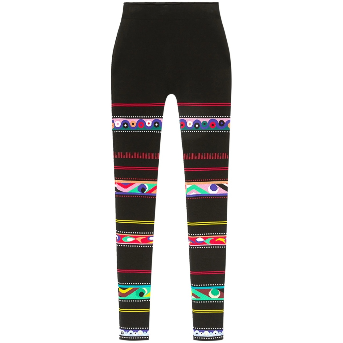 abstract-print stirrup leggings