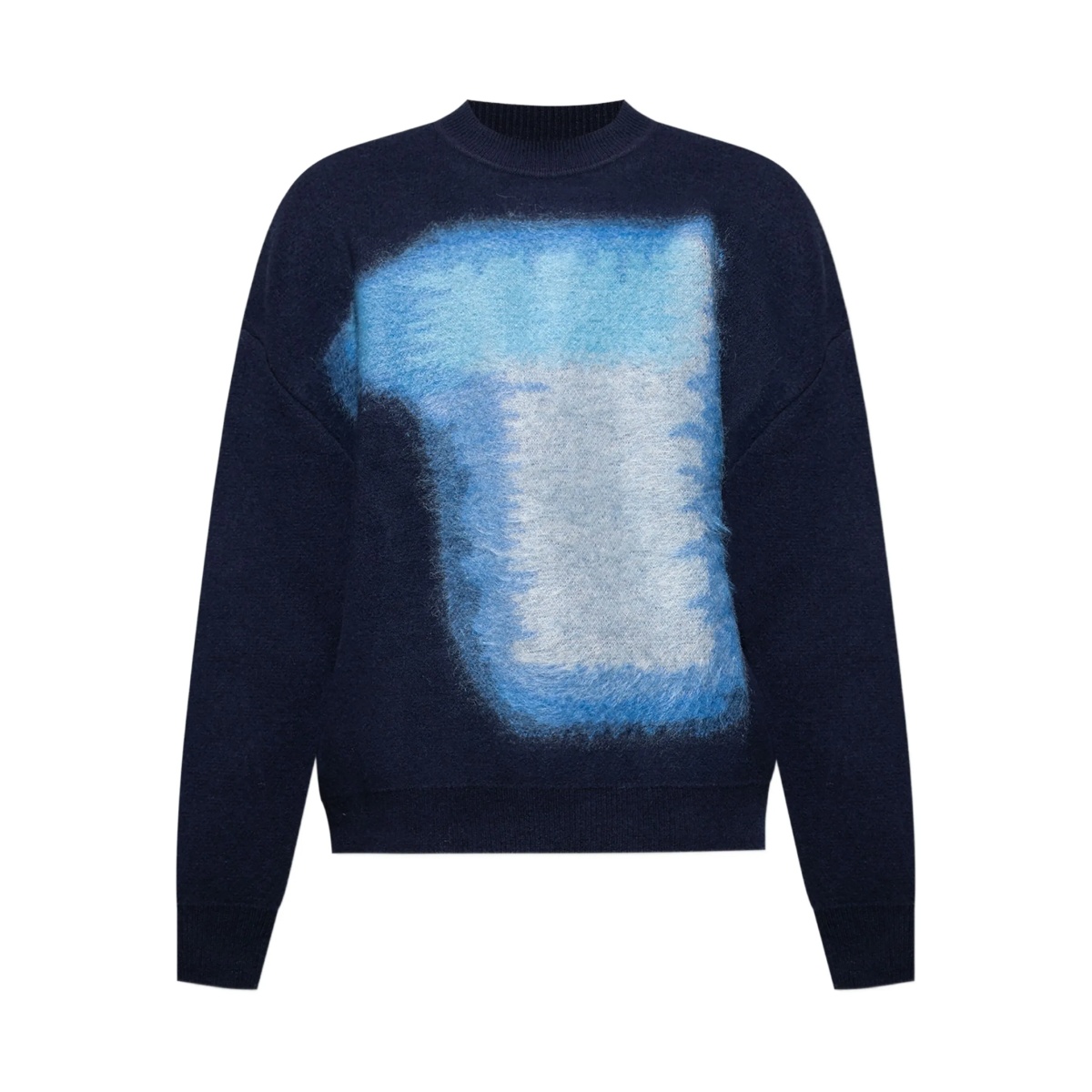 abstract-print sweater