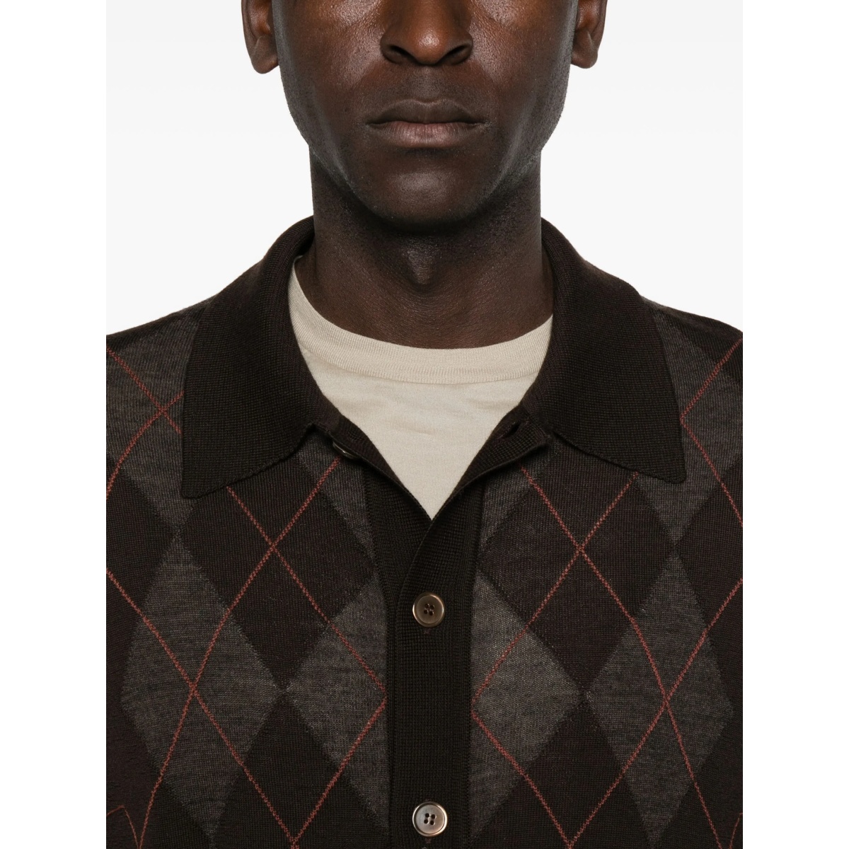 argyle-knit cardigan - Img 5