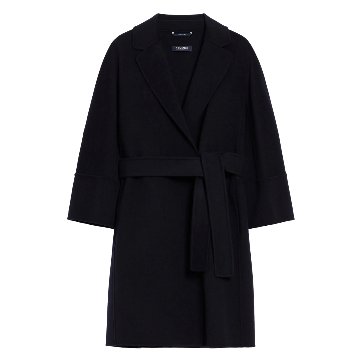 Arona belted double-faced wool coat