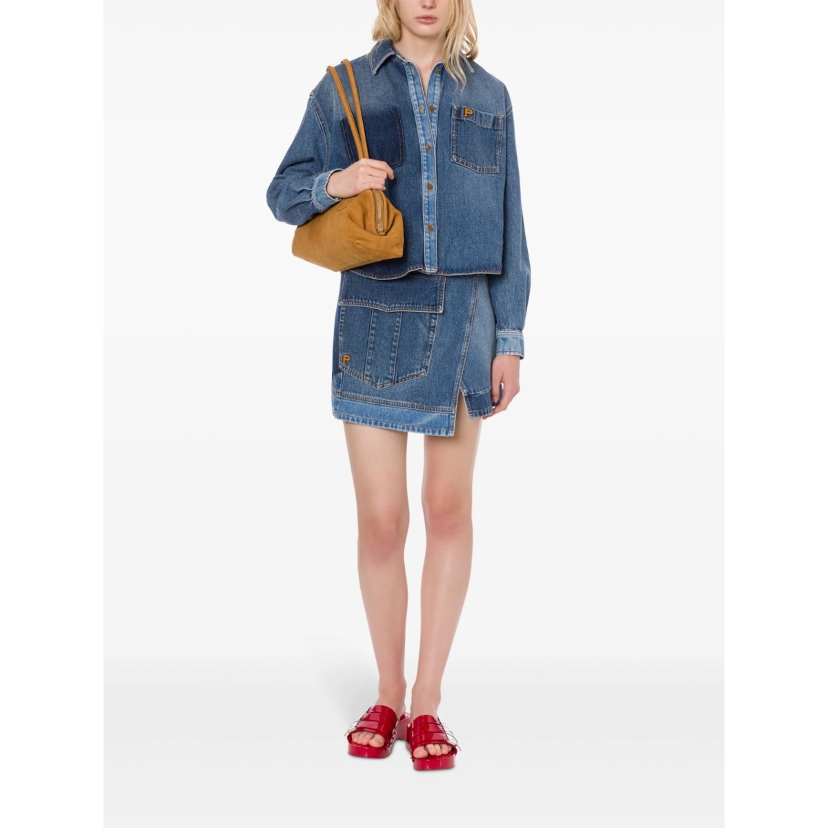 asymmetric denim skirt - Img 2