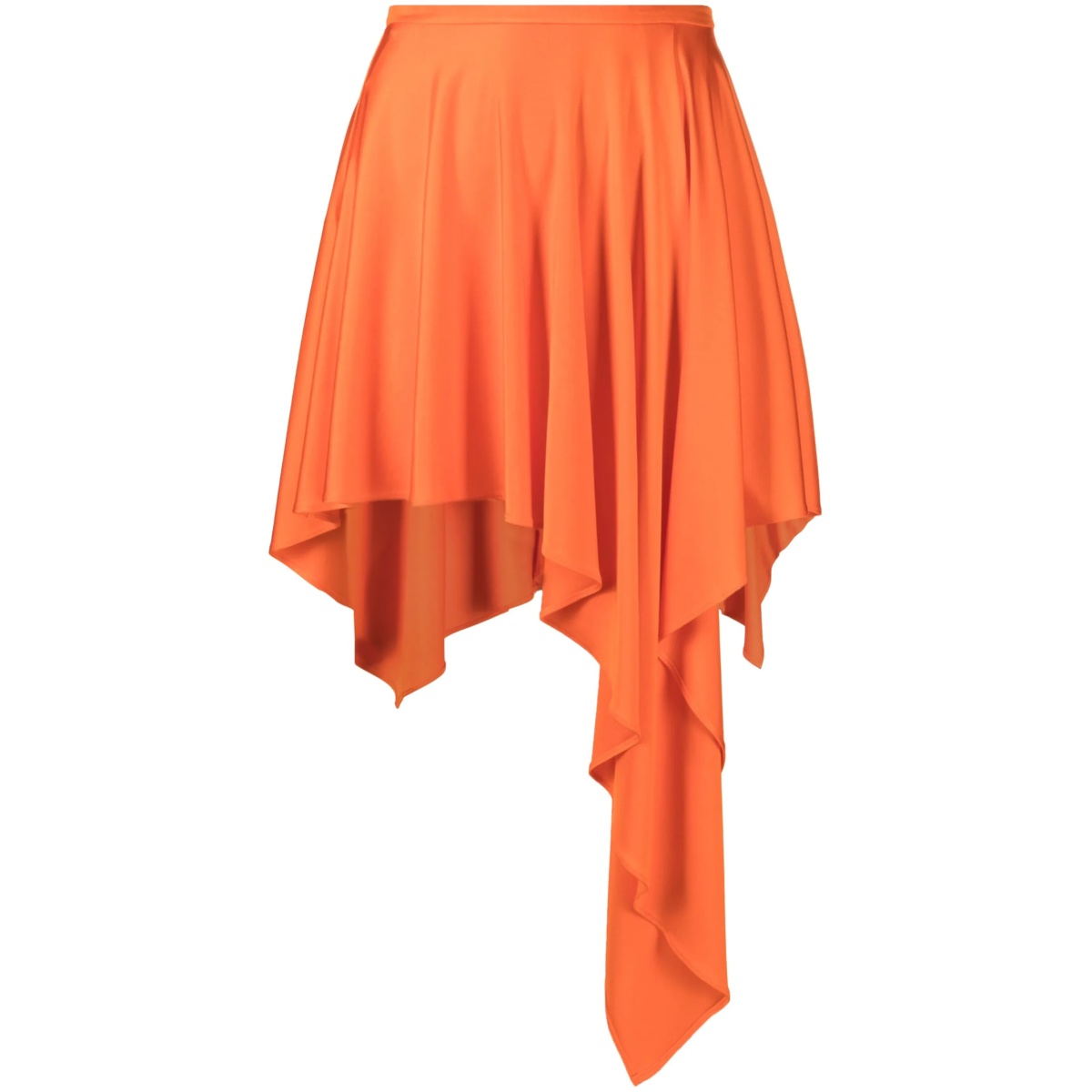 asymmetric draped skirt