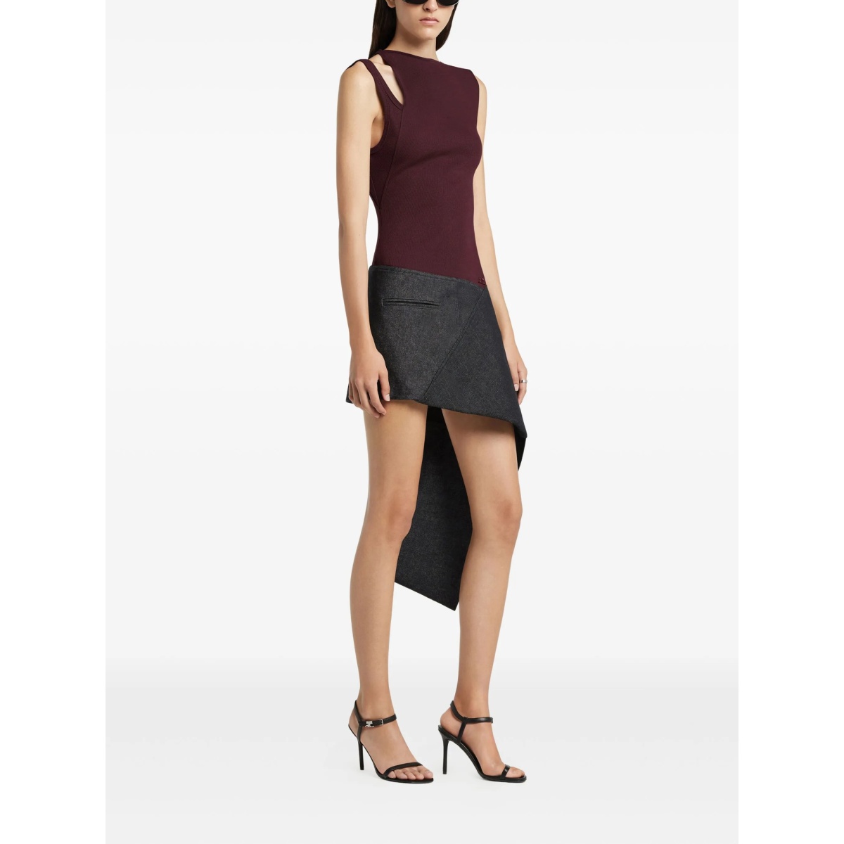 asymmetrical-neck vest - Img 3