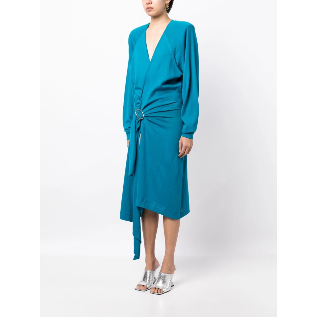 Atwell wool midi wrap dress - Img 3