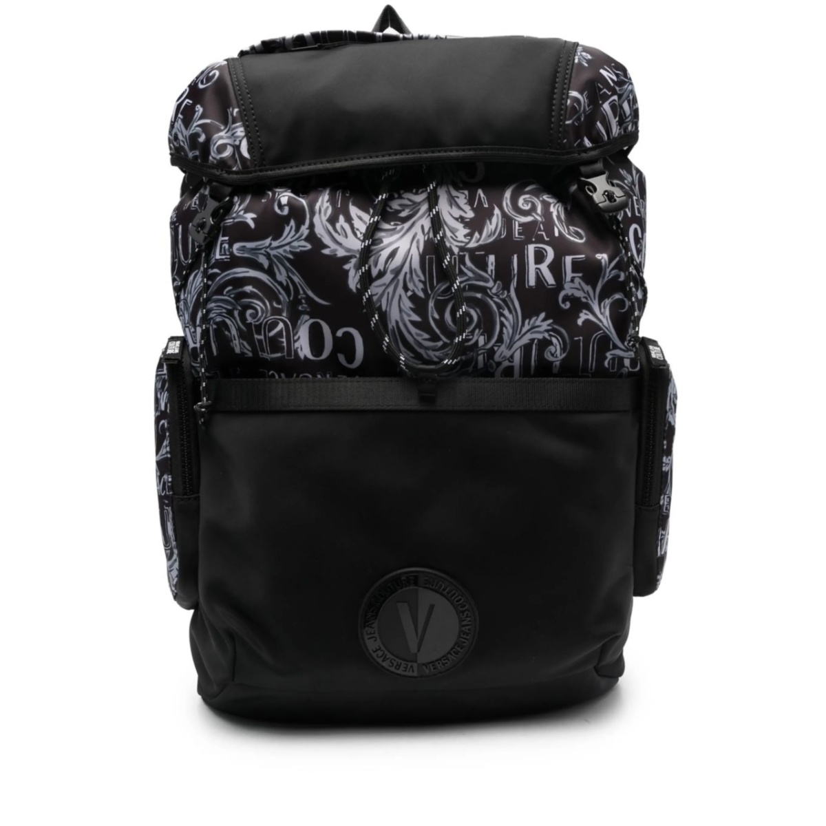 baroque logo-print backpack