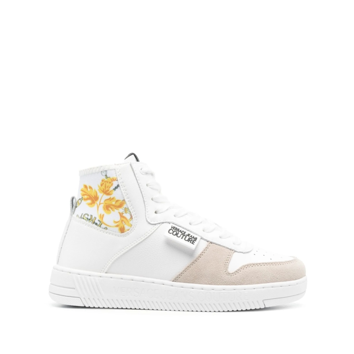 baroque-panel high-top sneakers