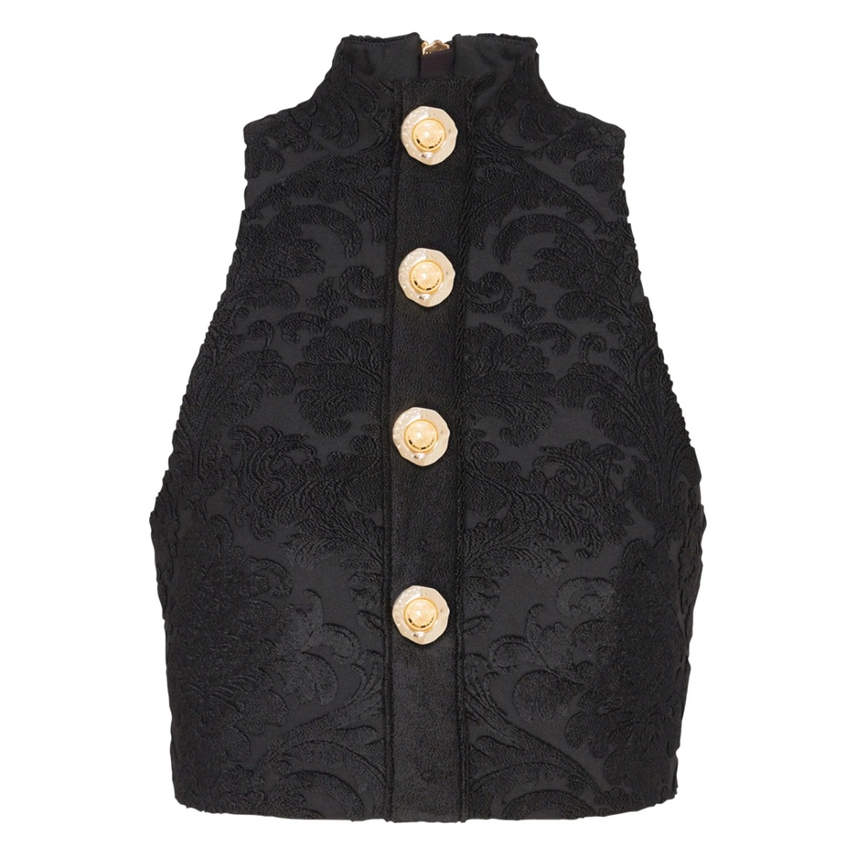 baroque-pattern buttoned top