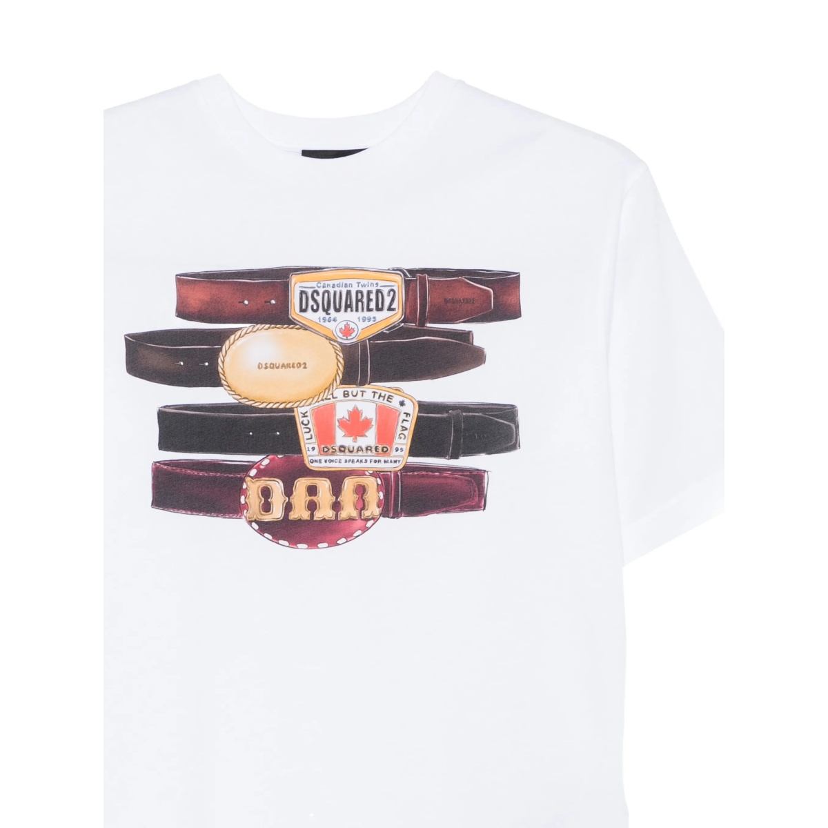 belt-print T-shirt - Img 3