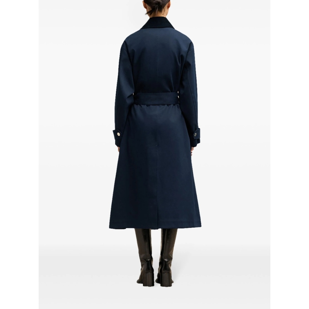 belted cotton trench coat - Img 5