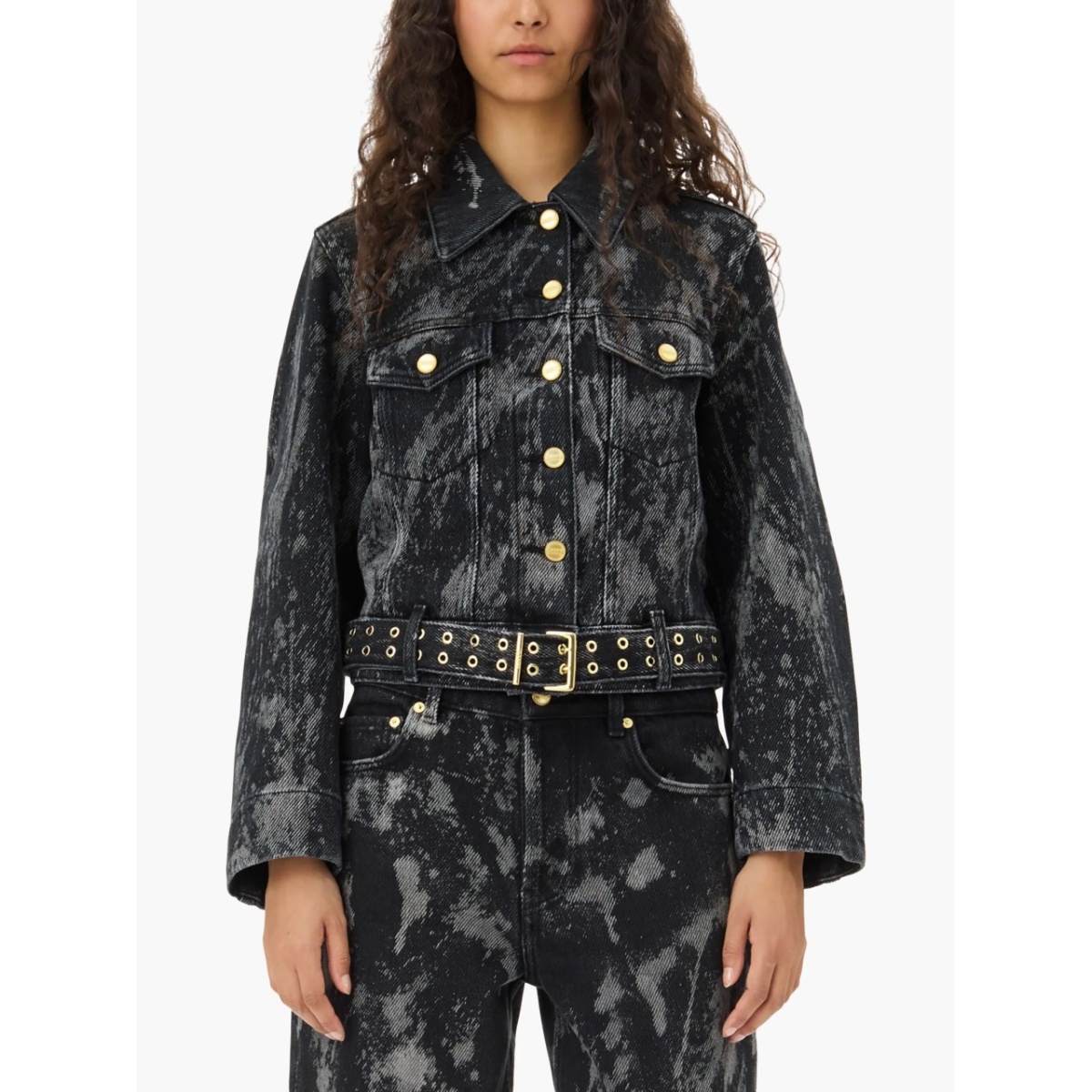 belted denim jacket - Img 5