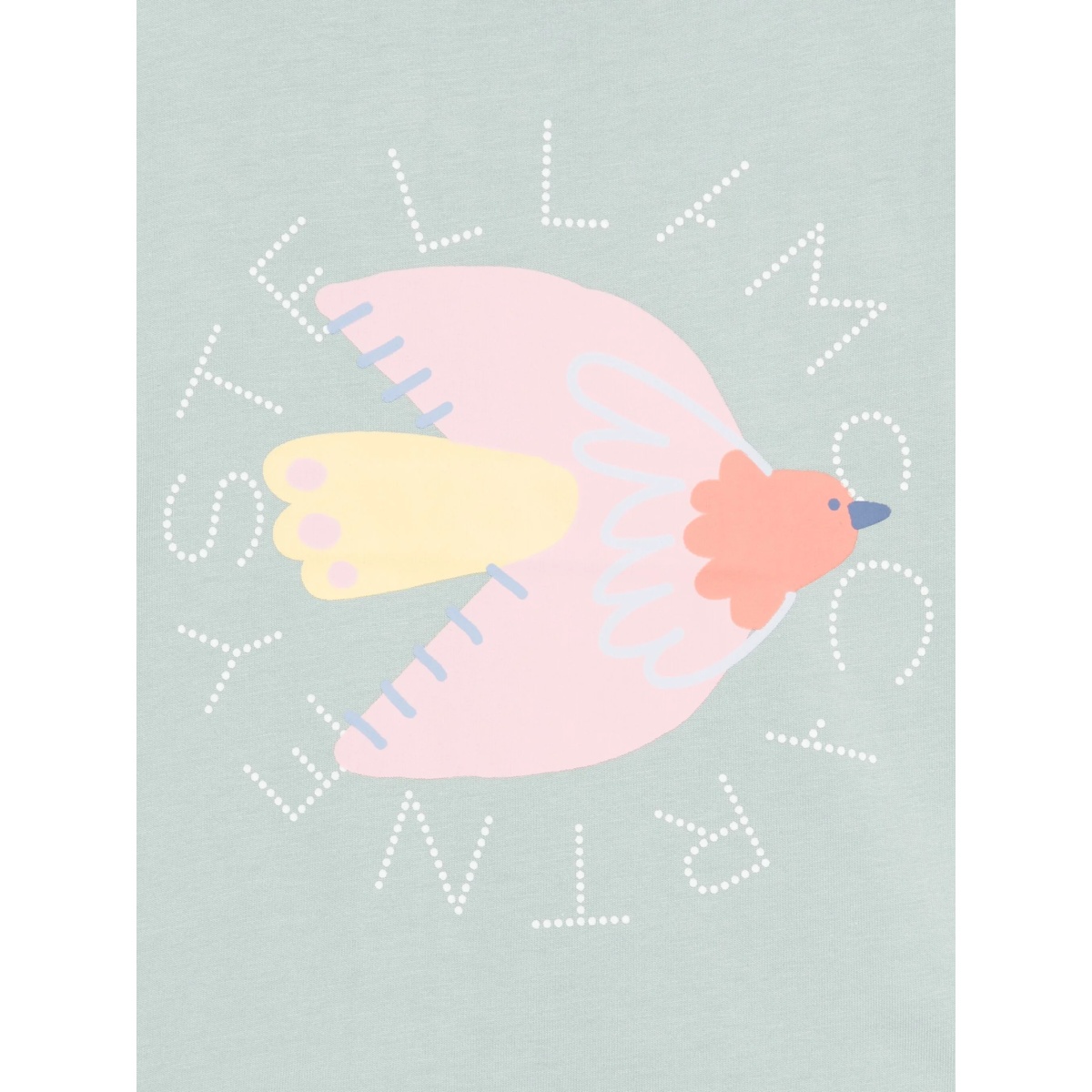 bird-print ringer T-shirt - Img 3