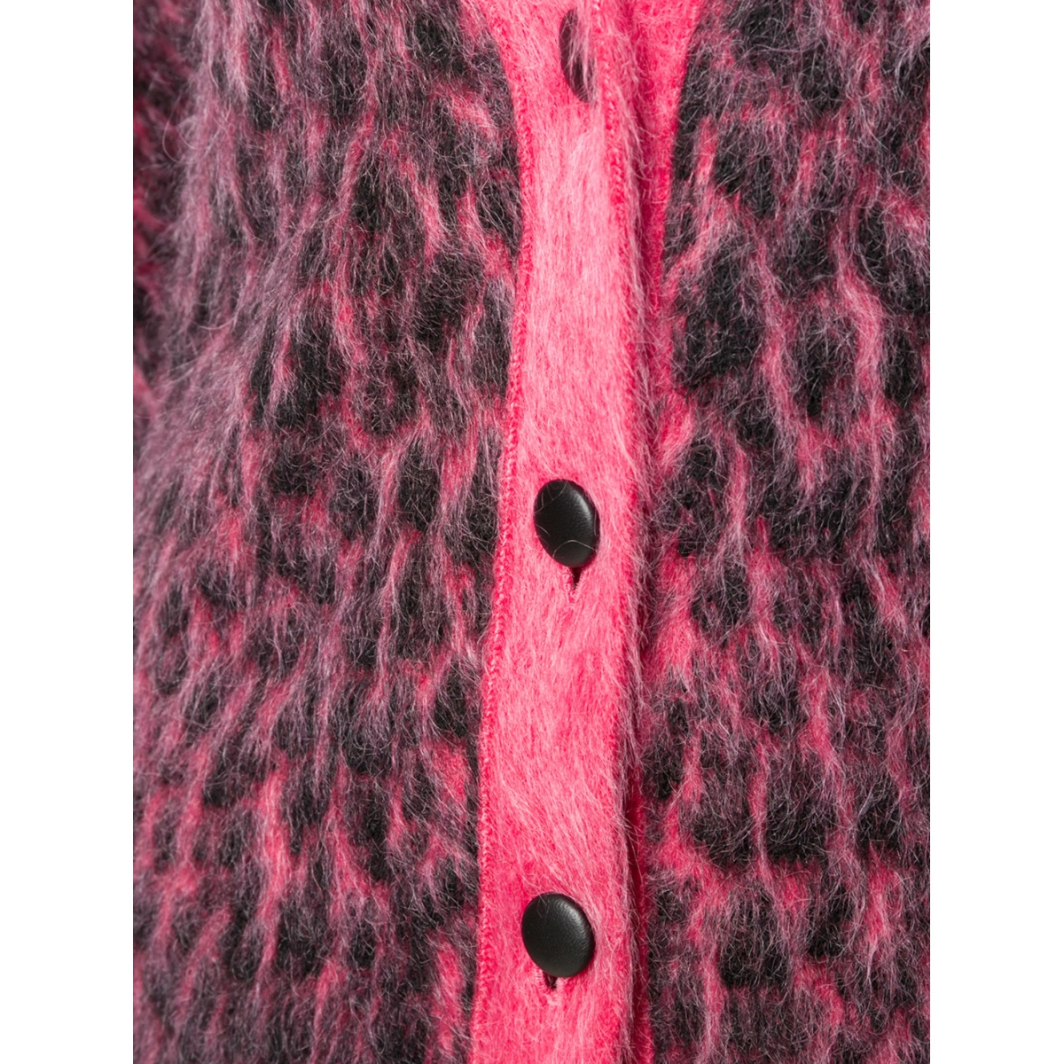 brushed leopard-print wool cardigan - Img 5